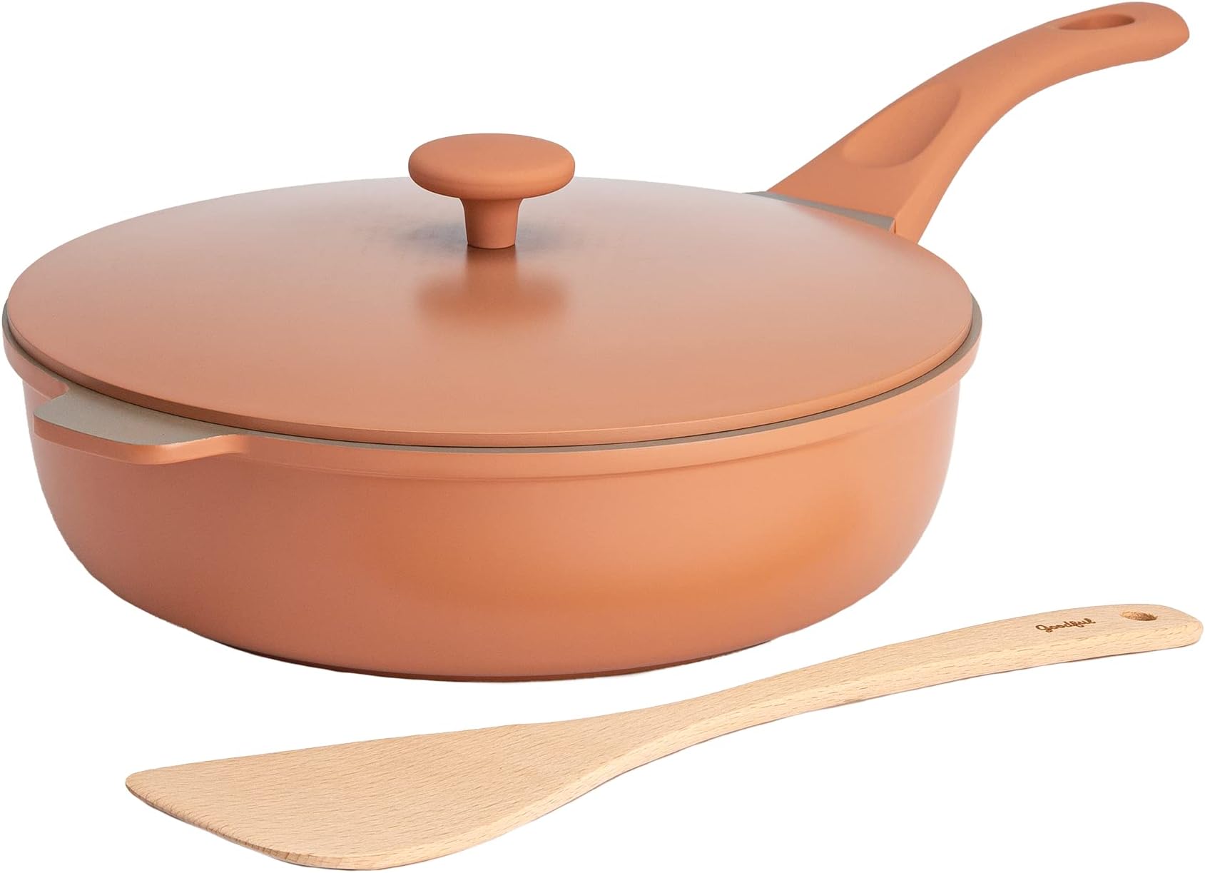 All-in-One Pan, Multilayer Nonstick, High-Performance Cast Construction, Multipurpose Design Replaces Multiple Pots and Pans, Dishwasher Safe Cookware, 11-Inch, 4.4-Quart Capacity, Terracotta