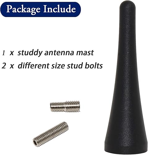 Miniatura 7 de Anina Mástil de antena de 3,8 pulgadas para Mazda Miata 2006-2022 MX5-ND-NC-RF Antena de radio rechoncha de aleación de aluminio