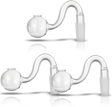 3PCS 14mm Glass Oil Burner Male Glass Tubes, High Borosilicate Glass Adapter for Water Pipe, Aromatherapy, or Lab Applications 3PCS 14mm