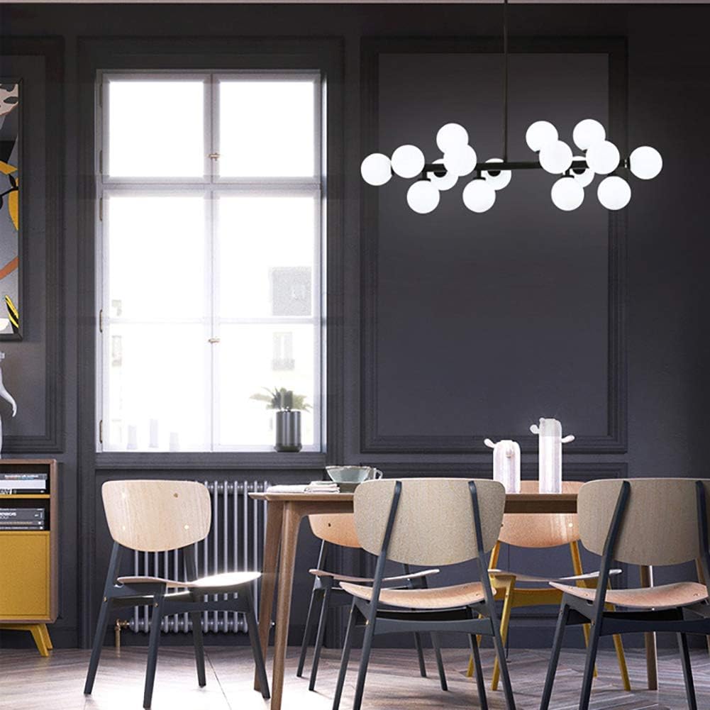 25 Lights Sputnik Chandelier Metal Kitchen Light Fixtures Gold Mid Century Pendant Light Fixture Industrial Ceiling Light Fixture for Dining Room Bedroom,Black,16 Lights