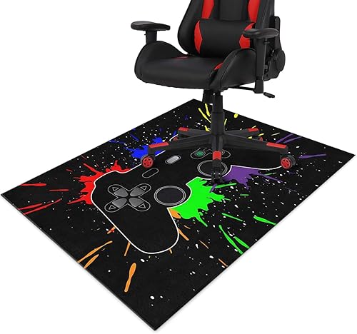 Alfombra de Silla de Juego para Alfombra de Madera Dura y Baldosas, 36"x48" Alfombra de Juego para Sala de Juegos, Alfombra Antideslizante para
