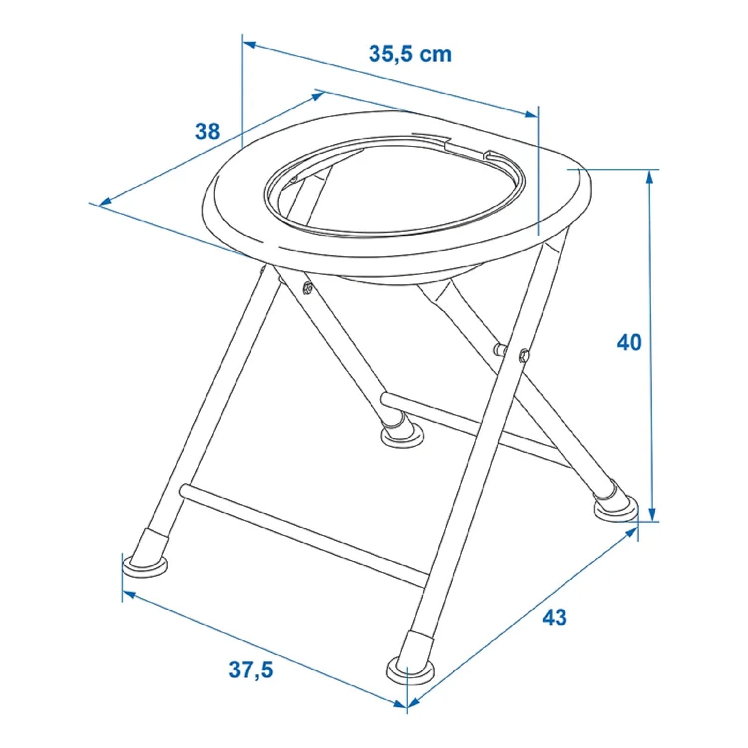 PROPLUS Toilettes de camping pliables 370411