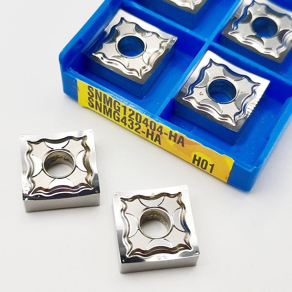 Fresa de inserción de carburo, 10 Uds., SNMG 120404, Herramienta de torneado de ranurado Exterior CNC SNMG120404 H01, Herramienta de Torno de Metal, aleación Dura