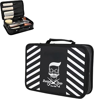 Tissting Bolsa de Herramientas Profesional para Peluquero - Estuche de Transporte Portátil con Compartimentos para Tijeras, Cortapelos y Accesorios de Barbería