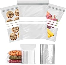 10un Saco Zip Fecho Hermético Grande 30x40 Saquinho Plástico Multiuso P/Congelar Marinar Carne e Organizar Alimentos Freezer Geladeira Embalagem ideal P/Roupa, Objetos, Lanche, Verdura, Fruta, 9L