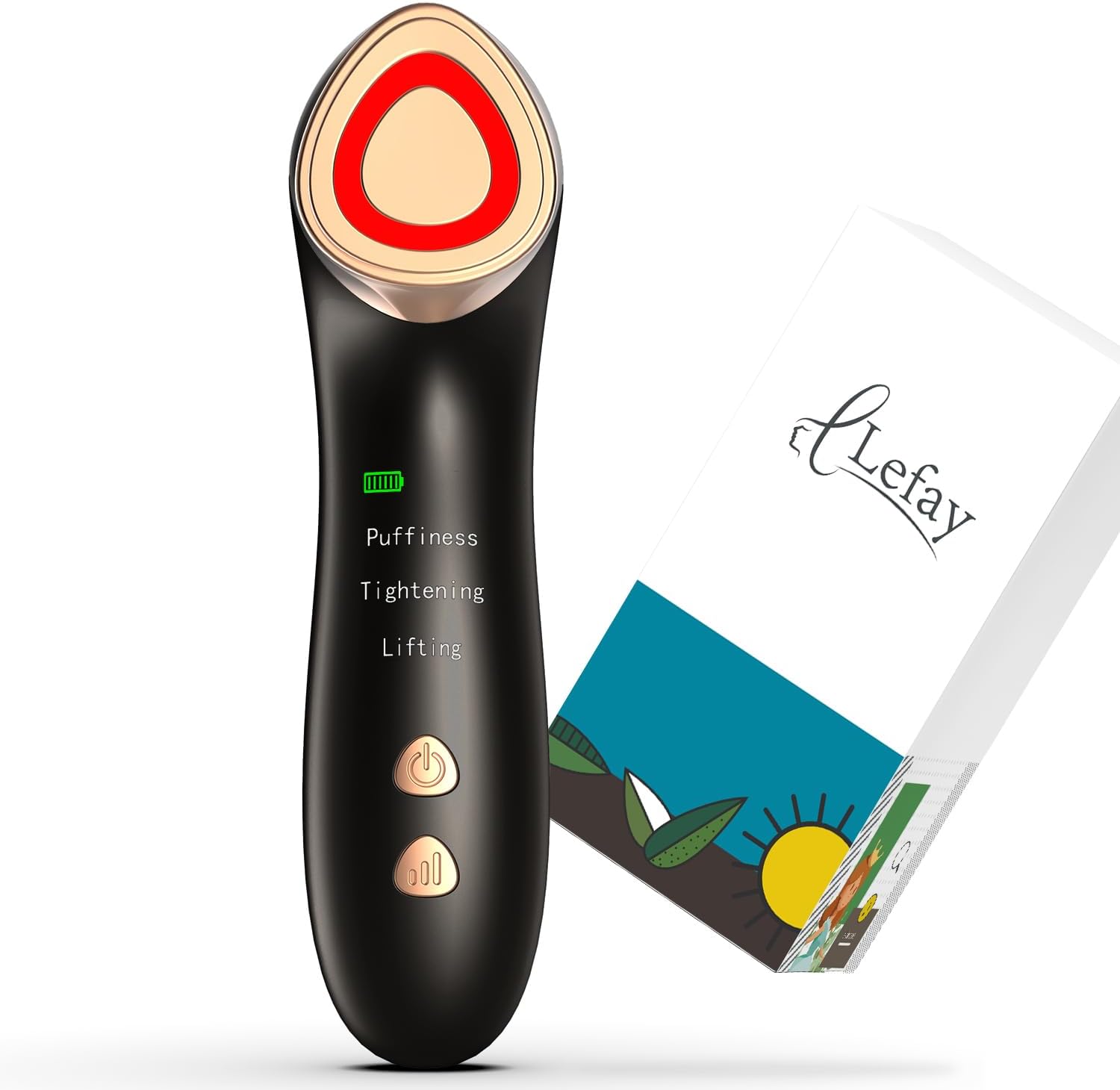 LEFAY Radio Frequency Skin Tightening Face Machine - Microcurrent Anti-Aging Face Massager Eye De-Puffing Device for Facial Neck Lifting, Firming, Toning, Wrinkle Puffiness Reduction, Upgraded Version