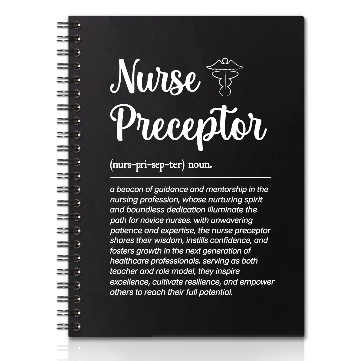 QYUVK Nurse Preceptor Definition Hardcover 160 Pages Blank Spiral Notebooks, Nurse Preceptor Gift for Women, Nurse Appreciation Gifts, Thank You Gift for Nurse Preceptor Teacher Mentor