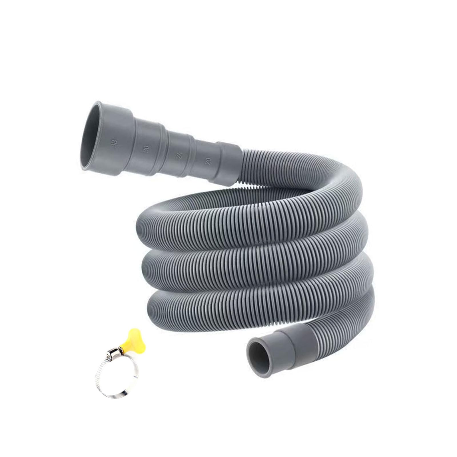 Kelisdi 3 M Grade Steel Rubber Washer Drain Hose Extended Length Laundry Drain Hoses Fitting For Multiple Brand Washing Machine Reinforced Laundry Hose Extension