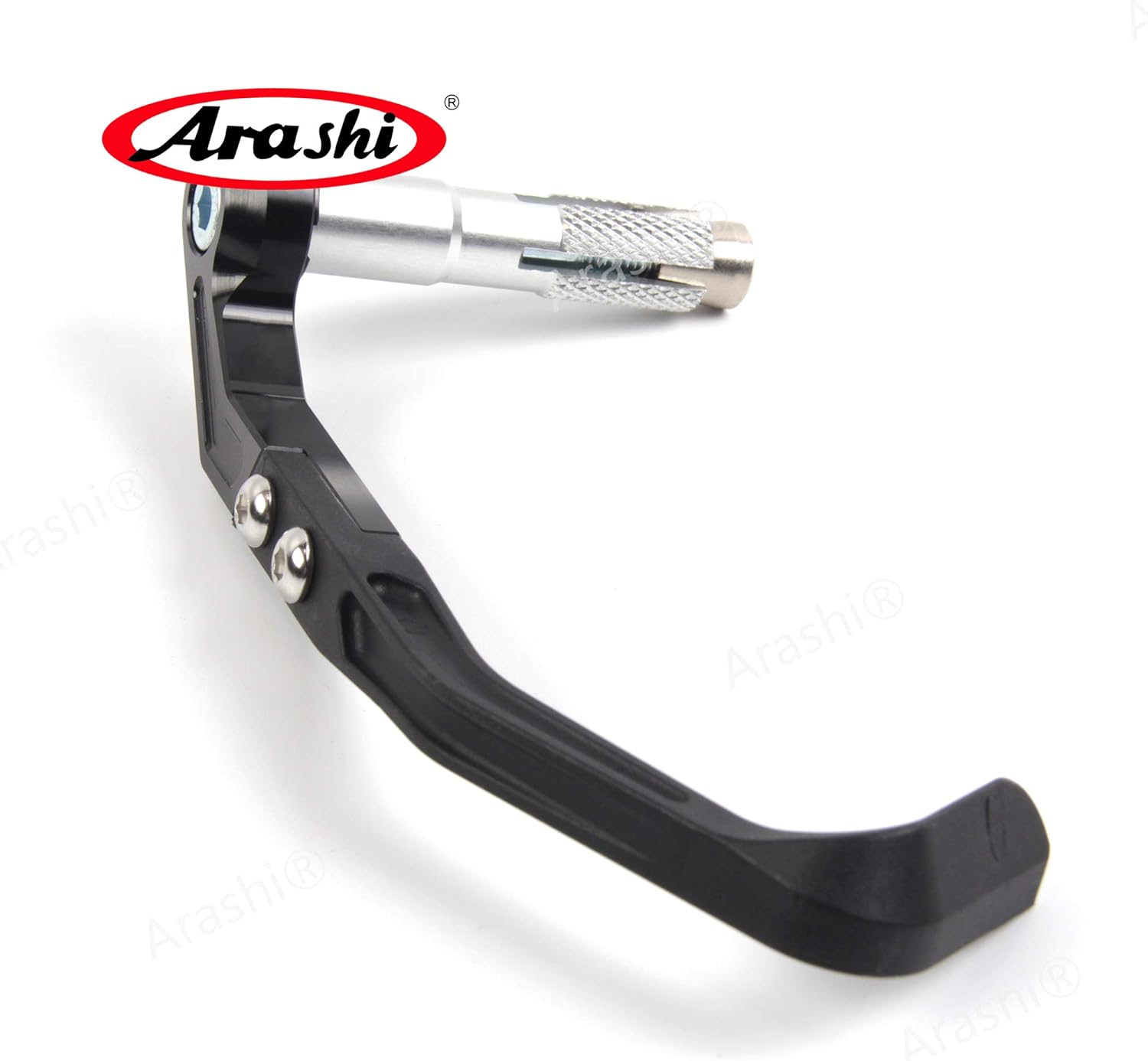 Arashi 7/8" 22mm Universal Motorcycle Brake Clutch Lever Protector Guard Proguard System for BMW Yamaha Honda Suzuki Kawasaki Aprilia Ducati Triumph MV Agusta Black CBR600RR CBR1000RR S1000RR R1200GS