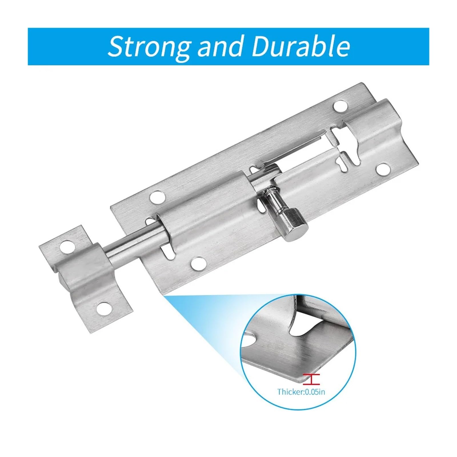 2/4/6/8/10PC Porta In Acciaio Inox Serratura di Sicurezza Fibbia Finestra Fermo Addensato Cancello Scorrevole Torre Bulloni Cattura ferramenta for la casa(20Pcs)