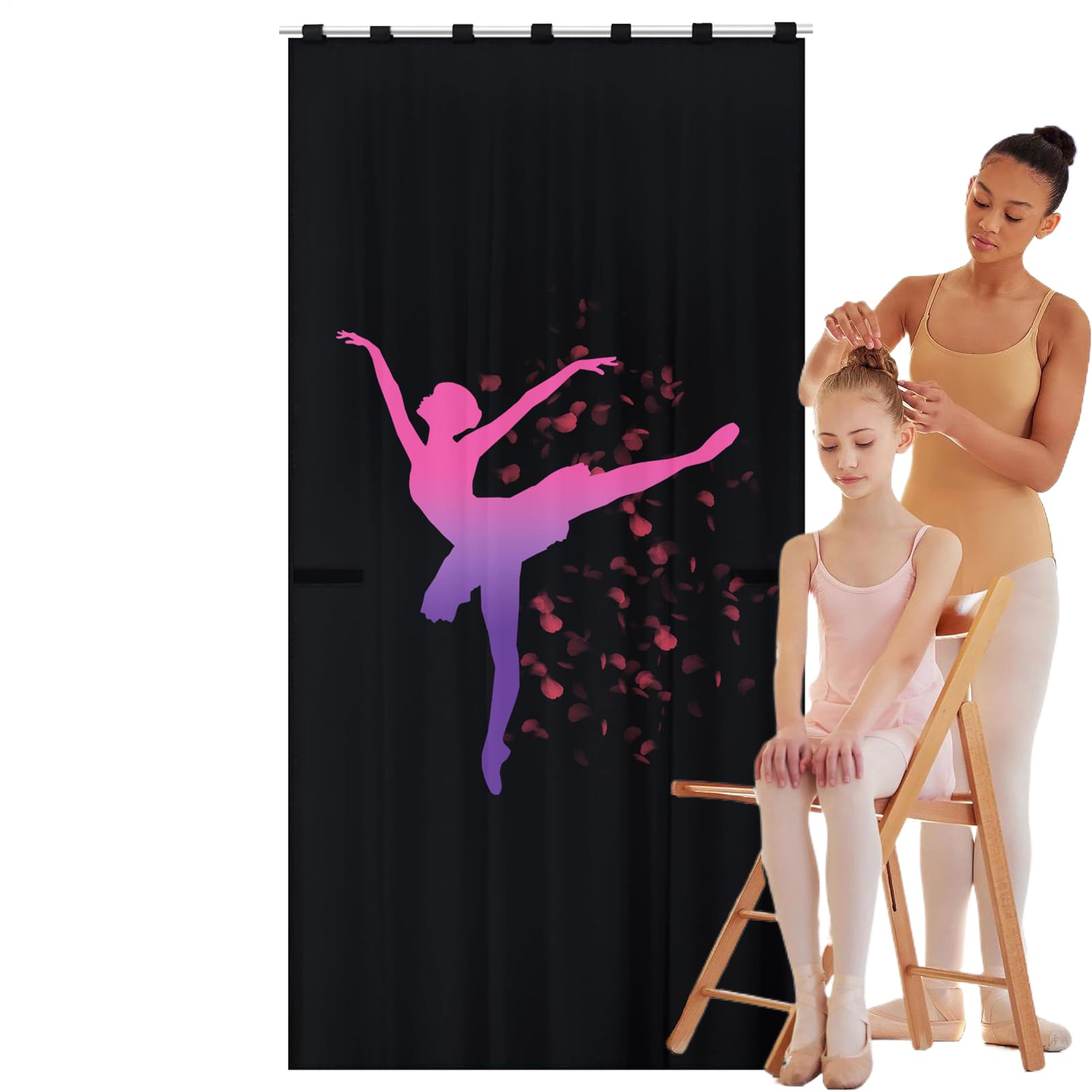 Rideaux d'intimité pour valise de danse pour créer un coin change privé en loge collective