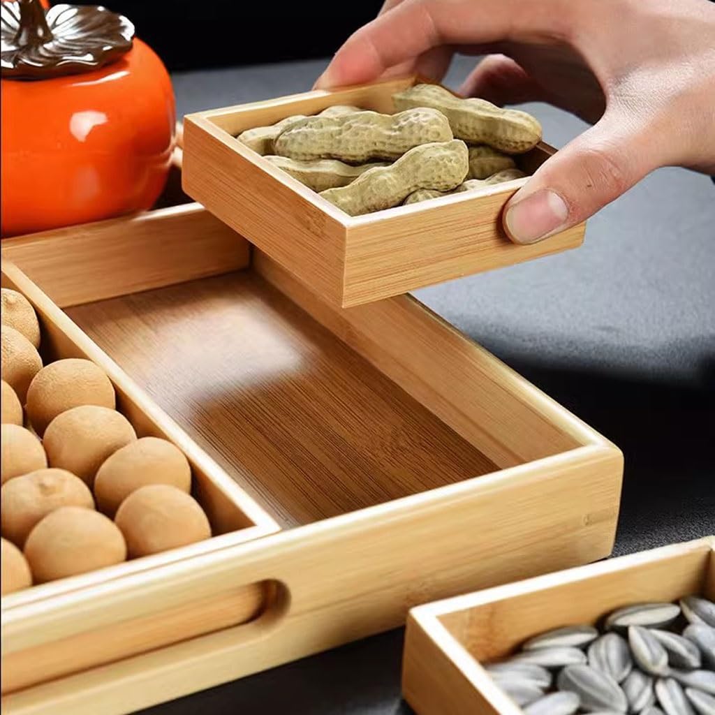 Vassoio per snack, in stile cinese, per tè pomeridiano e pasticceria, ideale per intrattenere e servire snack