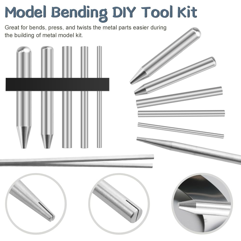 WMYCONGCONG 23 PCS Metal Puzzle Tool Set Metal DIY Model Kit Assembling Bending Tools Model Tool Set for 3D Metal Jigsaw Puzzles Assembly - Image 3