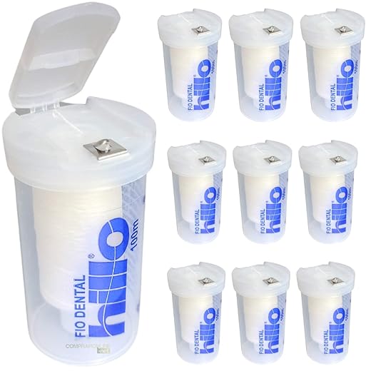 Fio Dental Hillo Kit 10 1000 Metros Menta Premium Odontólogico