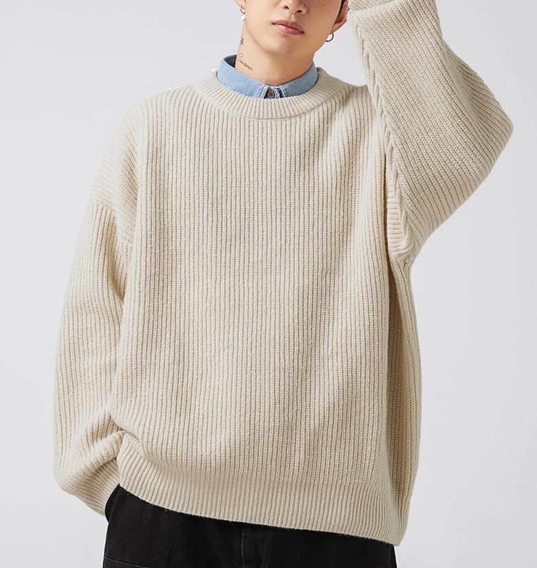 Men's Vintage Grandpa Aesthetic Sweaters Crewneck Knitted Sweatshirt Pullovers Y2K Grunge Clothing Korean Streetwear - Image 2