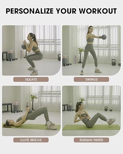 Miniatura 5 de PAETA Pesa rusa suave para fitness en el hogar, agarre antideslizante y diseño de mango ancho, juego de pesas rusas suaves, impacto suave para el