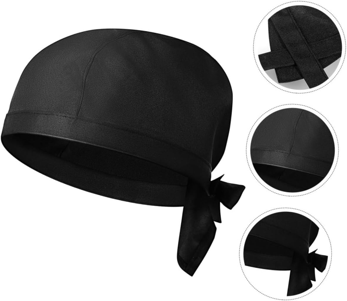 10Pcs Breathable Chef Hats Unisex Kitchen Cooking Hat for Professional Look Moisture Absorbing Elastic Design for Chefs and Bakers Keeps Hair Secure and Neat Black