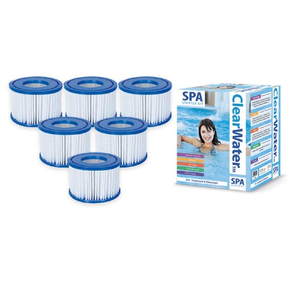 Lay-Z-Spa Starter Kit - Filters, Chlorine, PH + &-,Foam Remover, Dip Test Strips