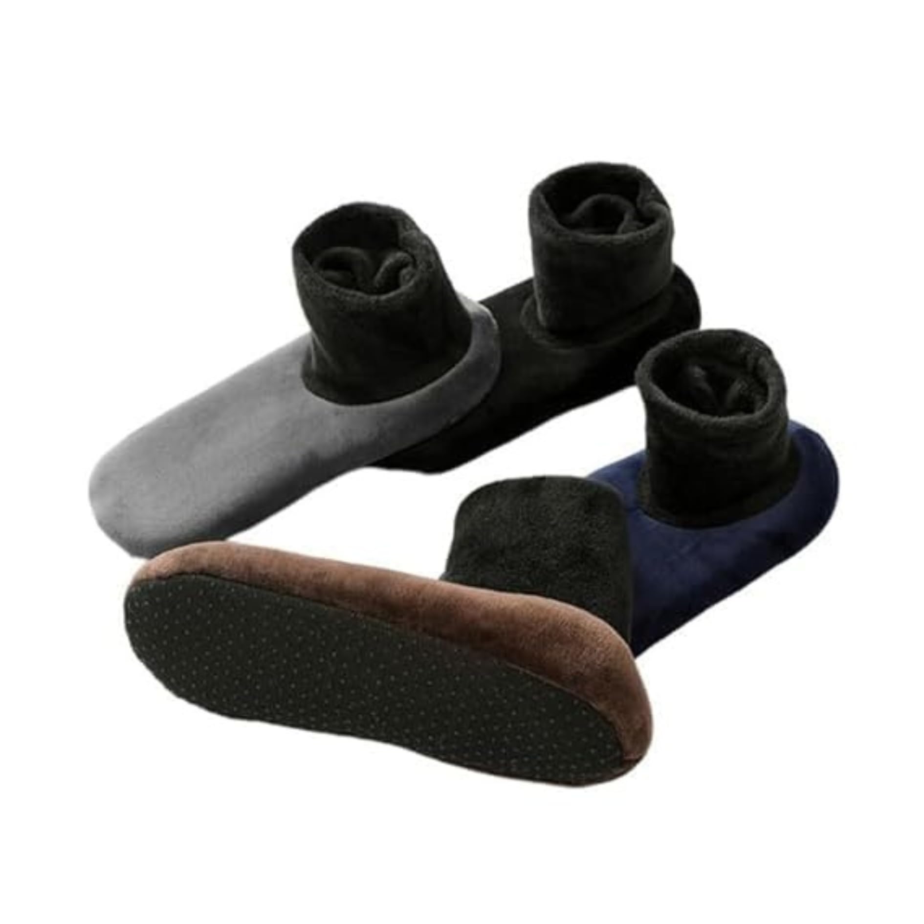 viraaji Winter Warm Thicken Home Bed Socks - Pure Color Non Slip Short Ankle Socks With Doted Elastic Floor Polyester Slipper For Baby Girl's & Boy's & Women (Multicolour – Pack Of 2 Pair)-picture-46