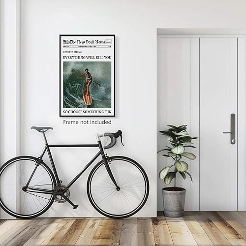 Miniatura 2 de xbsifyiooa Lienzo vintage de surf costero, arte de pared, retro, playero, estético, poste, verano, playa, surf, impresión vintage, cubierta de