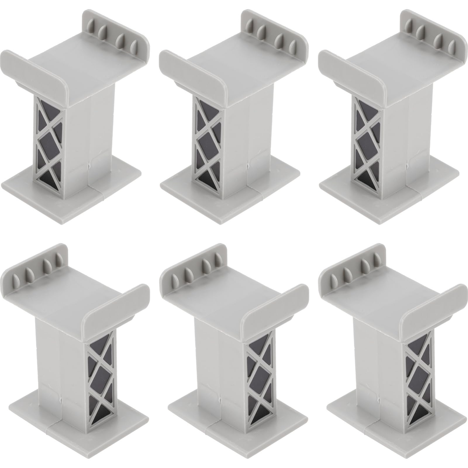 Veemoon 2sets Train Track Bridge Support Blocks Kids Toys Improve Hand Skills Fun Train Set Accessories 6pcs*2