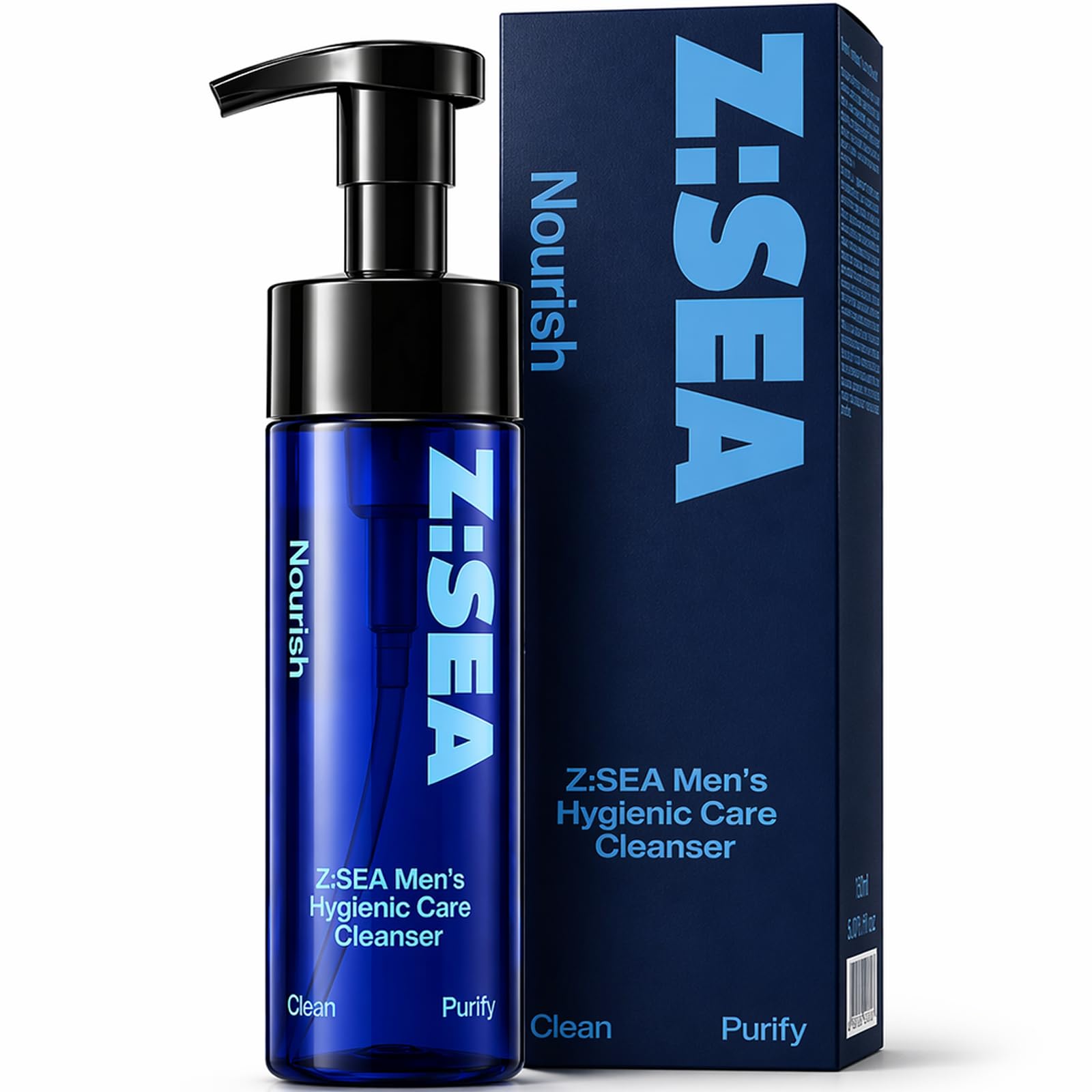 Z:SEA Men's Foaming Intimate Wash, pH-Balanced Groin Cleanser - 5.29 Fl Oz