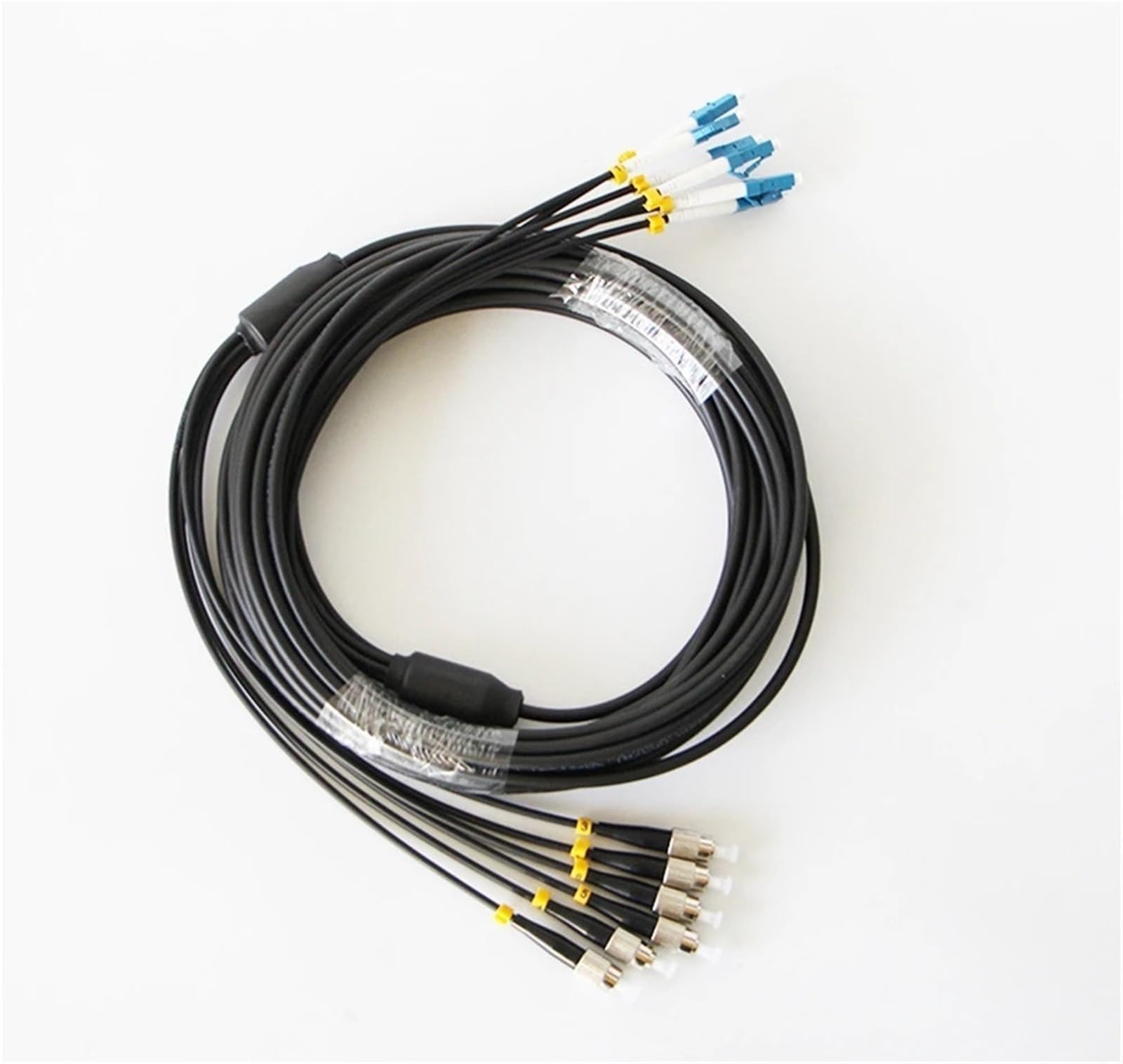 Cordon de raccordement en Fibre Optique blindé 6 cœurs LC-LC 60 m-120 m 6C SC FC St A Câble de raccordement Optique monomode 6 Fibres 100 m 80 m(100m TPU LC-LC)