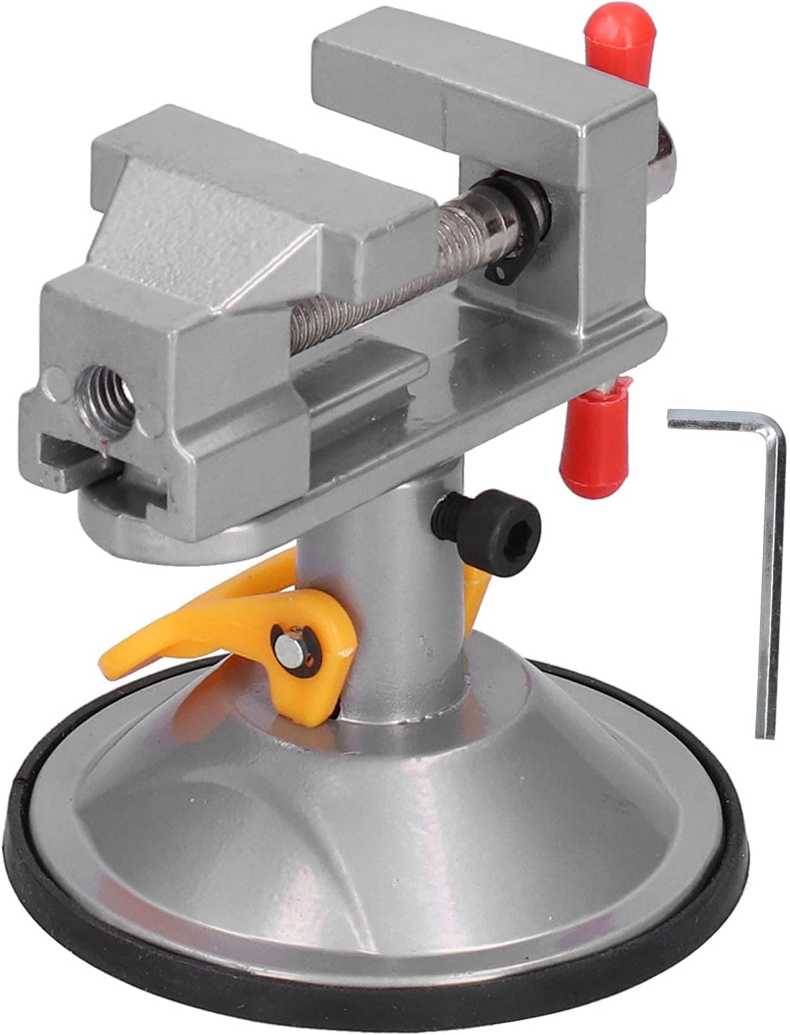 Steel Mini Suction Vise Clamp, 360 Degree Rotation Drill Press Vise