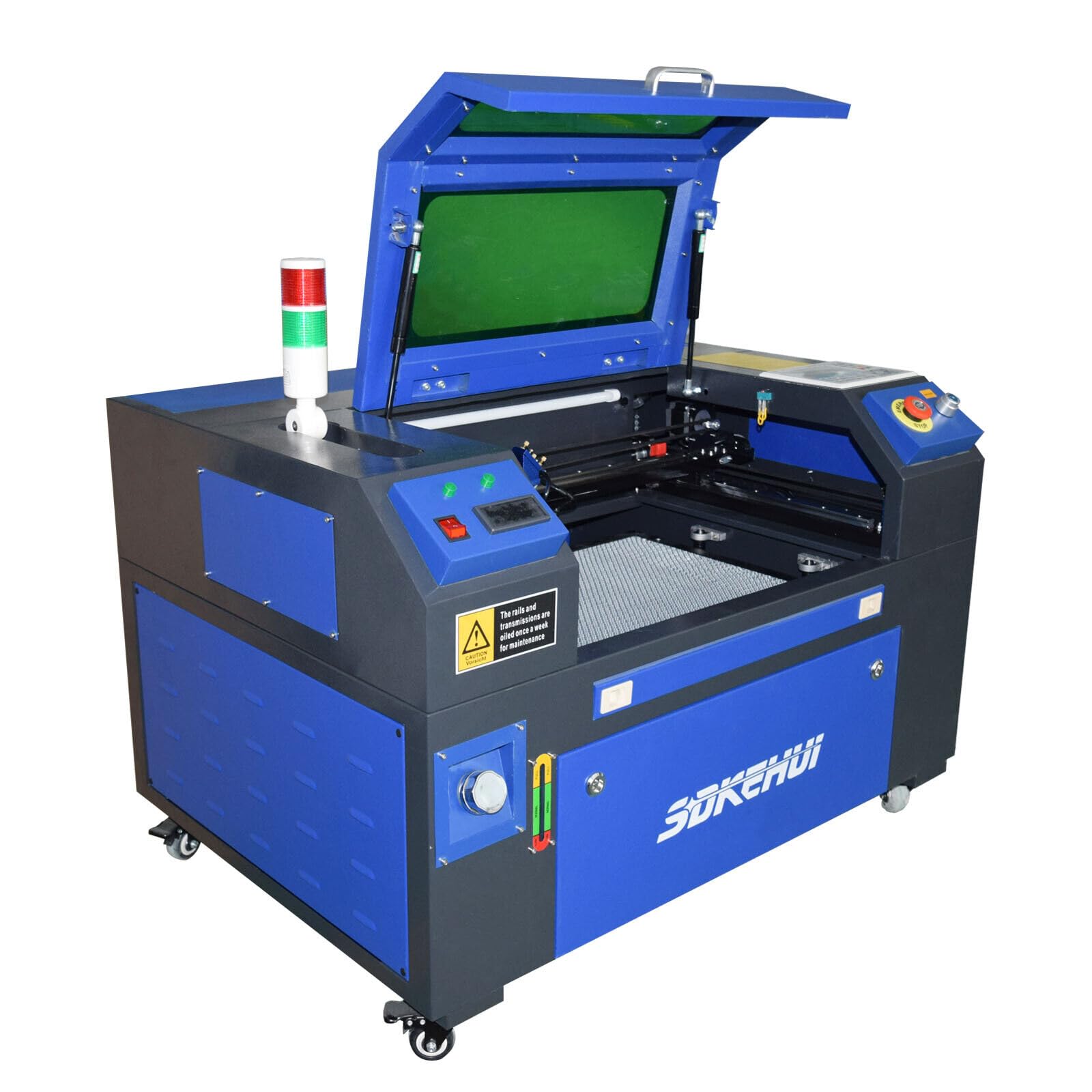 Máquina de grabado láser Co2, Grabado láser autofocus con 500x300mm de área de trabajo, Máquina de corte láser para madera/cuero/papel/cristal/joyería/piedra, etc.(50W)
