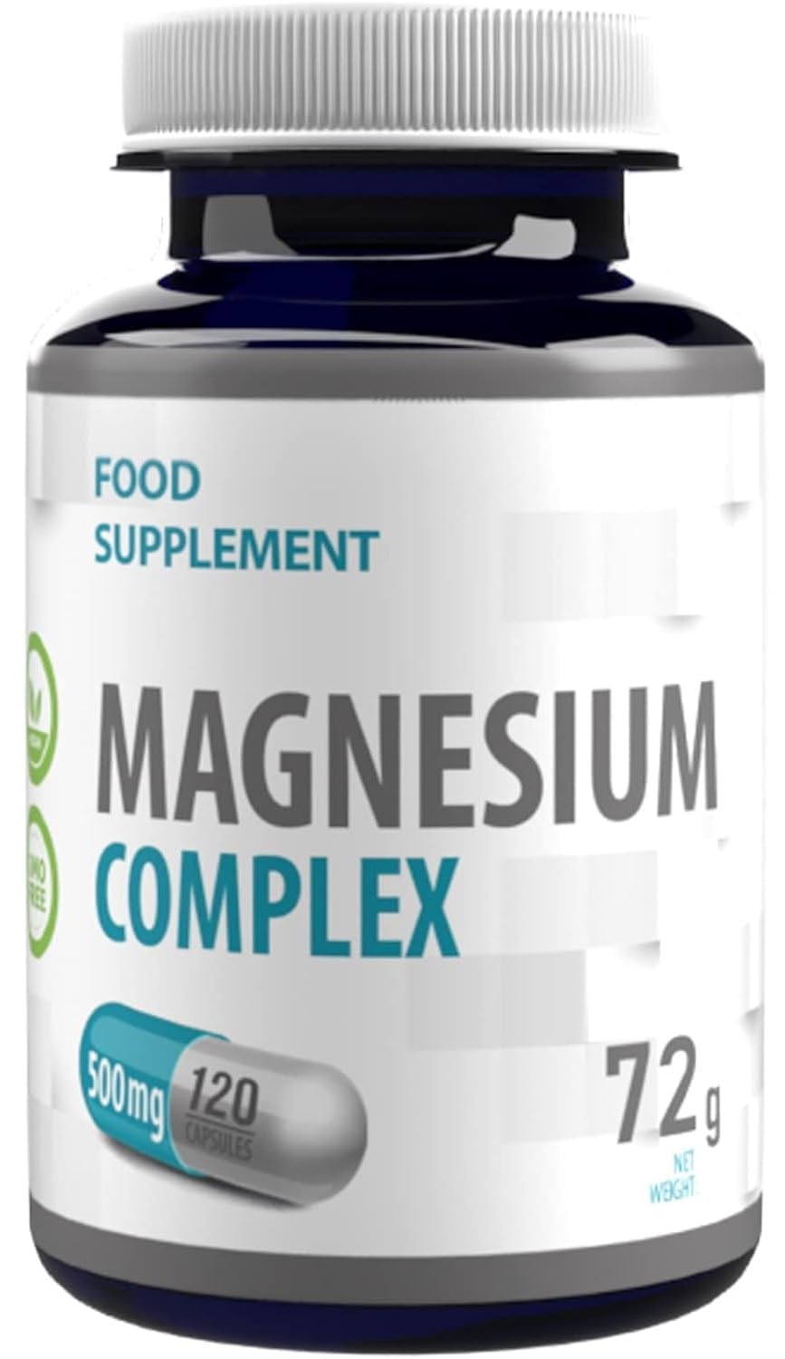 Magnesium Complex per Serving 2000mg | L-Threonate, Bisglycinate & Taurate | 120 Vegan Capsules | High Strength Magnesium Supplement | No Fillers or Bulkers