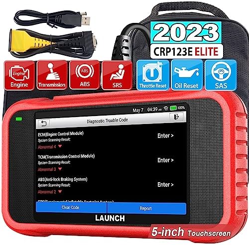 2023 Newest OBD2 Scanner LAUNCH CRP123E ELITE,ABS SRS Transmission Engine Scan Tool with 3 Reset,Throttle Relearn/Oil Reset/SAS Calibration,Lifetime Free WiFi Update (Value $2000),Battery Test,AutoVIN