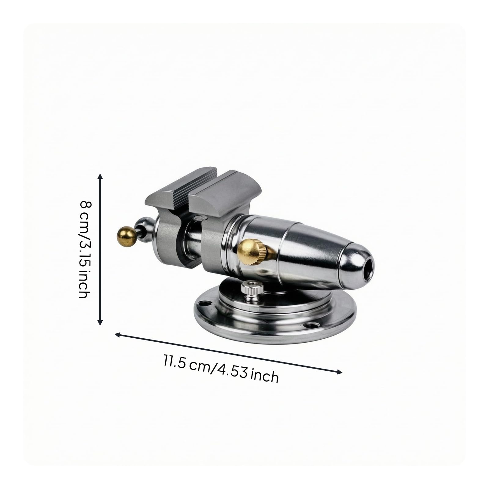 Miniature Banco de Agarre Funcional Tornillo de Banco de Escritorio Herramienta de Fijación Acabado Pulido Componentes, Tornillo De Banco De 1.2 Pulgadas De Acero Inoxidable 304