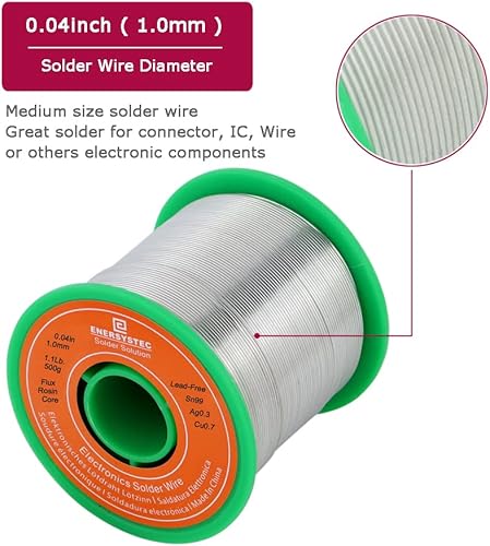 Miniatura 2 de Alambre de soldadura sin plomo Núcleo de flujo de colofonia 1.1 libra Soldadura electrónica Actividad eléctrica Diámetro de soldadura 0.04 Calibre
