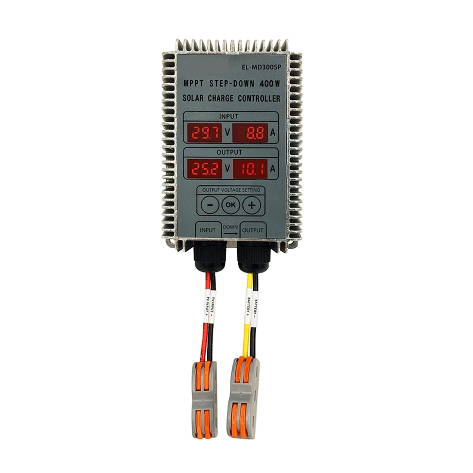 10~30V Output Voltage 200W/300W/400W MPPT Step-Down Real-time Tracking Solar Battery Recharging Controller LED Display