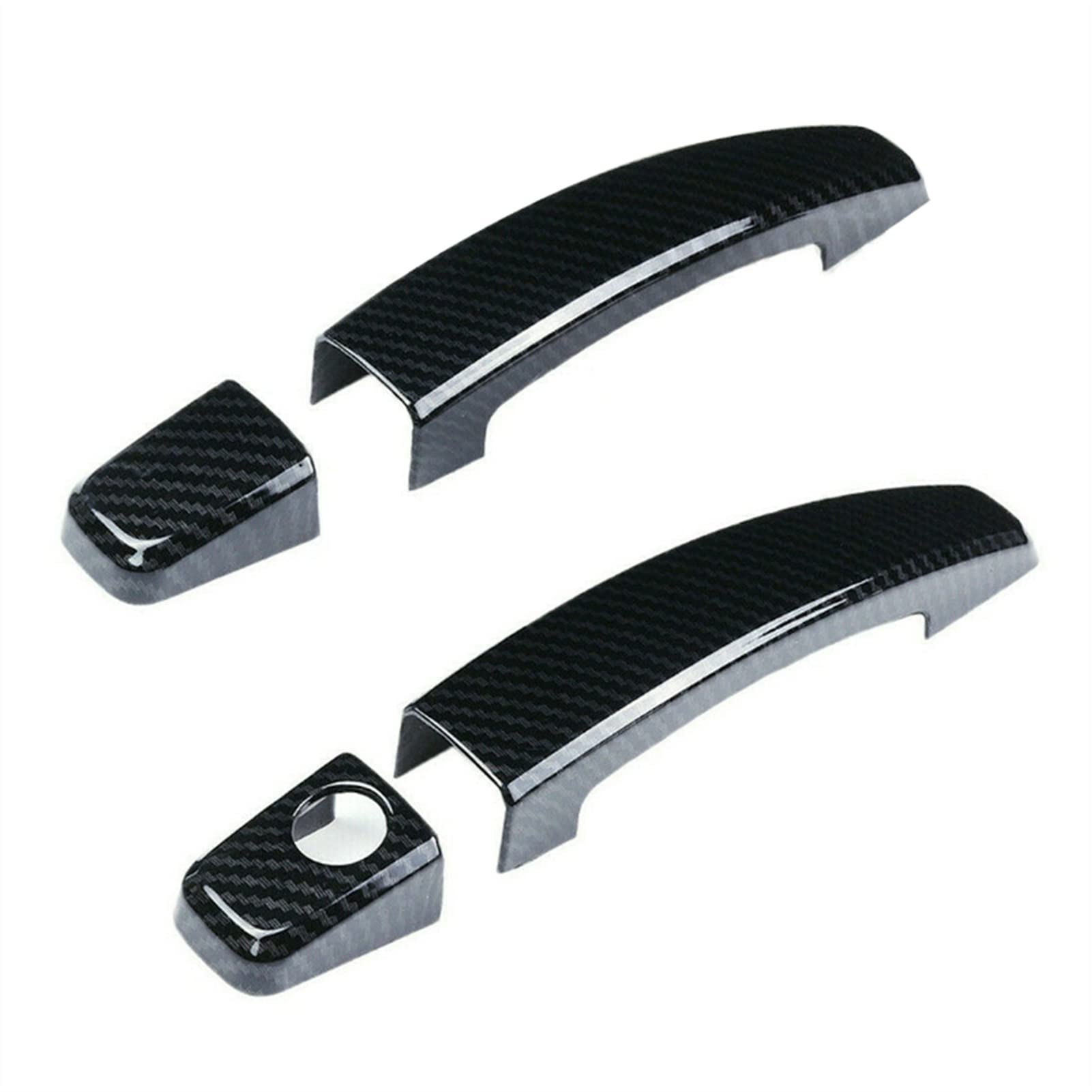 Rinkteea One Color Exterior Car Door Handle For Camaro 2010-2015 4Pcs/Set Abs Carbon Fiber Style Car Side Door Handle Cover Trims