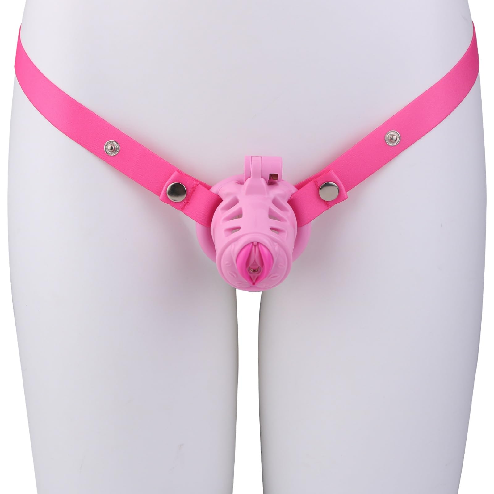 Jaula de ejercicio de resina ABS para hombre-eshlZ75(Rosa, Estándar+Cinta) | Accesorio de herramienta ejercicio de protección pequeña oculta