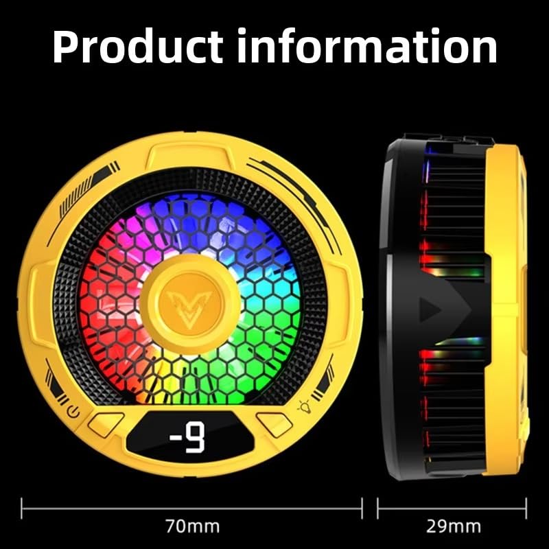 Image of BKN Fast Ultra Cooling Mobile AC Fan Magnetic Radiator | Mobile Cooler USB Powered Fan Cooling Radiator Game Cooler -3 degree for Mobile Phone Gaming, Live Streaming (F36 fan)