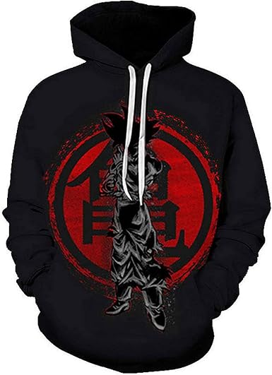 Amazon.com: Unisex primavera y otoño goku impresión 3D moda deportes  sudadera hip hop suéter con bolsillo canguro : Ropa, Zapatos y Joyería