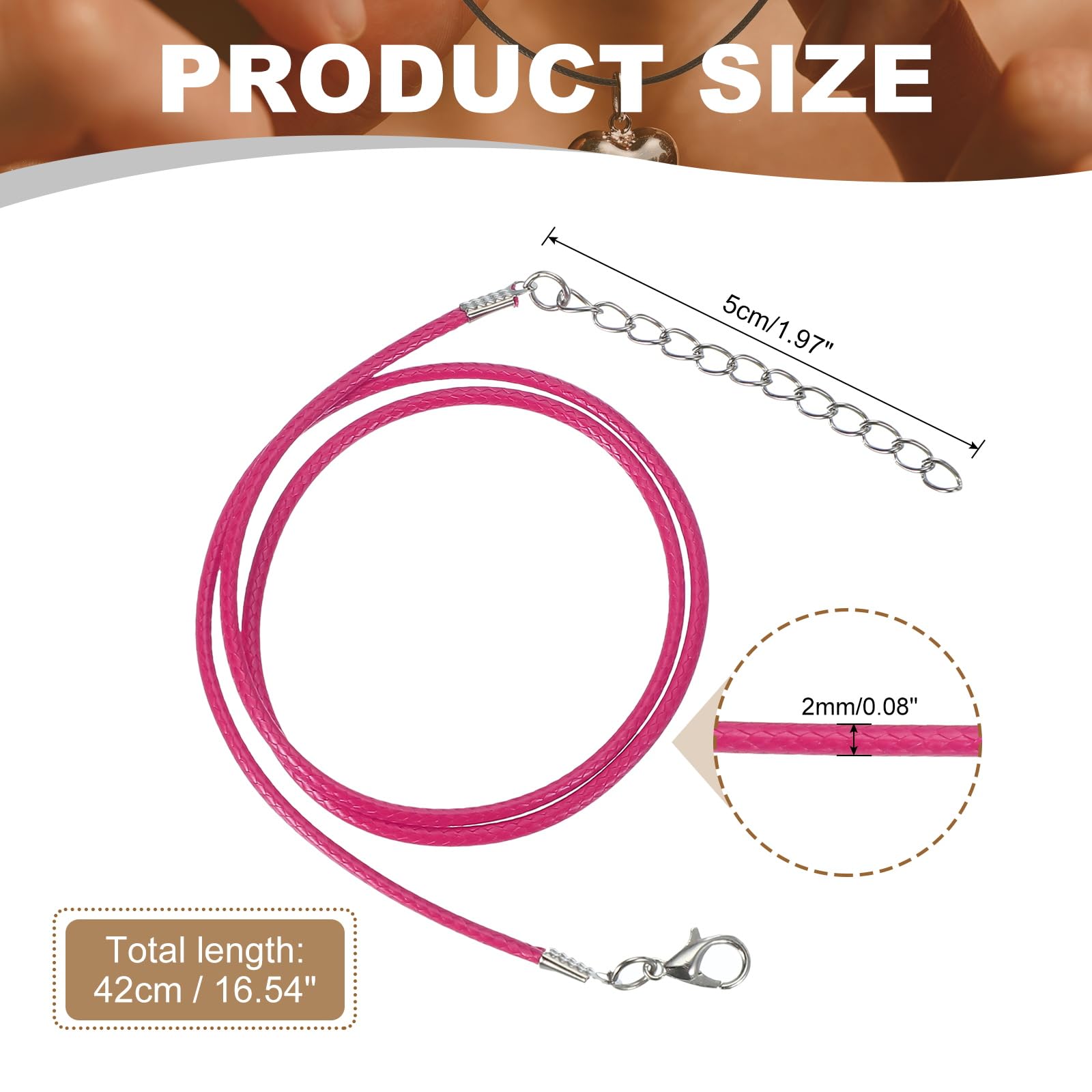 PATIKIL 16"x0.08" Necklace Cord - Image 2