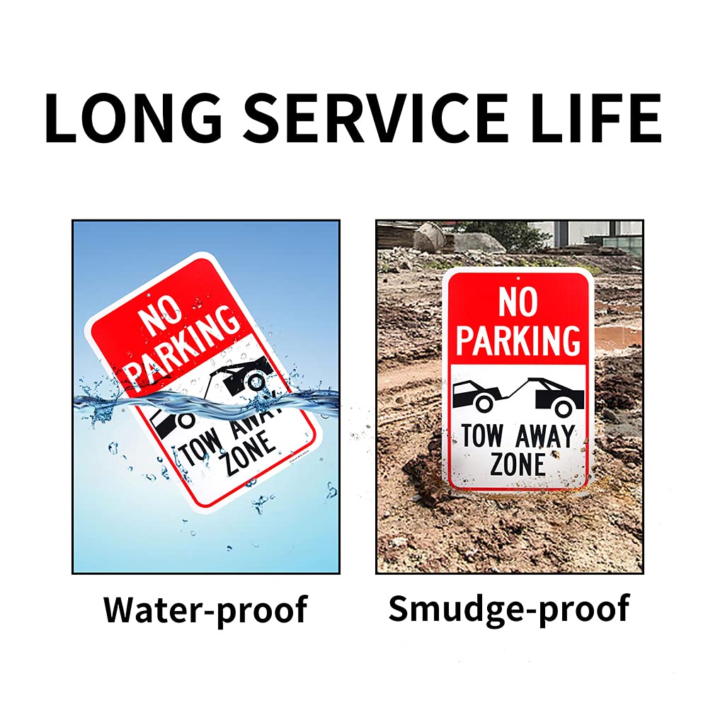 Amazon.com: Large No Parking - Tow Away Zone Sign, 18