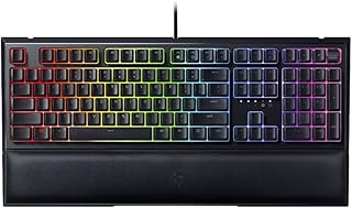Razer Ornata V2 - Teclado para juegos (Teclado Gaming de membrana mecánica Razer, Control giratorio digital multifuncional y teclas multimedia y programables) - Teclado QWERTY Español
