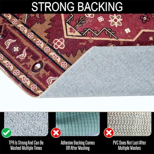 Image of Printed Cotton Carpet for Living Room Size 4x6 feet | Anti-Slip Floor Rug | Washable & Durable | Modern Design Home Decor Color- Lion