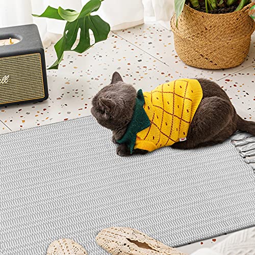 Iohouze Grey Runner Rug 2'X6', Light Grey (Salt And Pepper), Machine Washable 100% Cotton Woven Farmhouse Runners For Hallway/Kitchen/Living Room/Bedroom/Laundry Room #TOP2