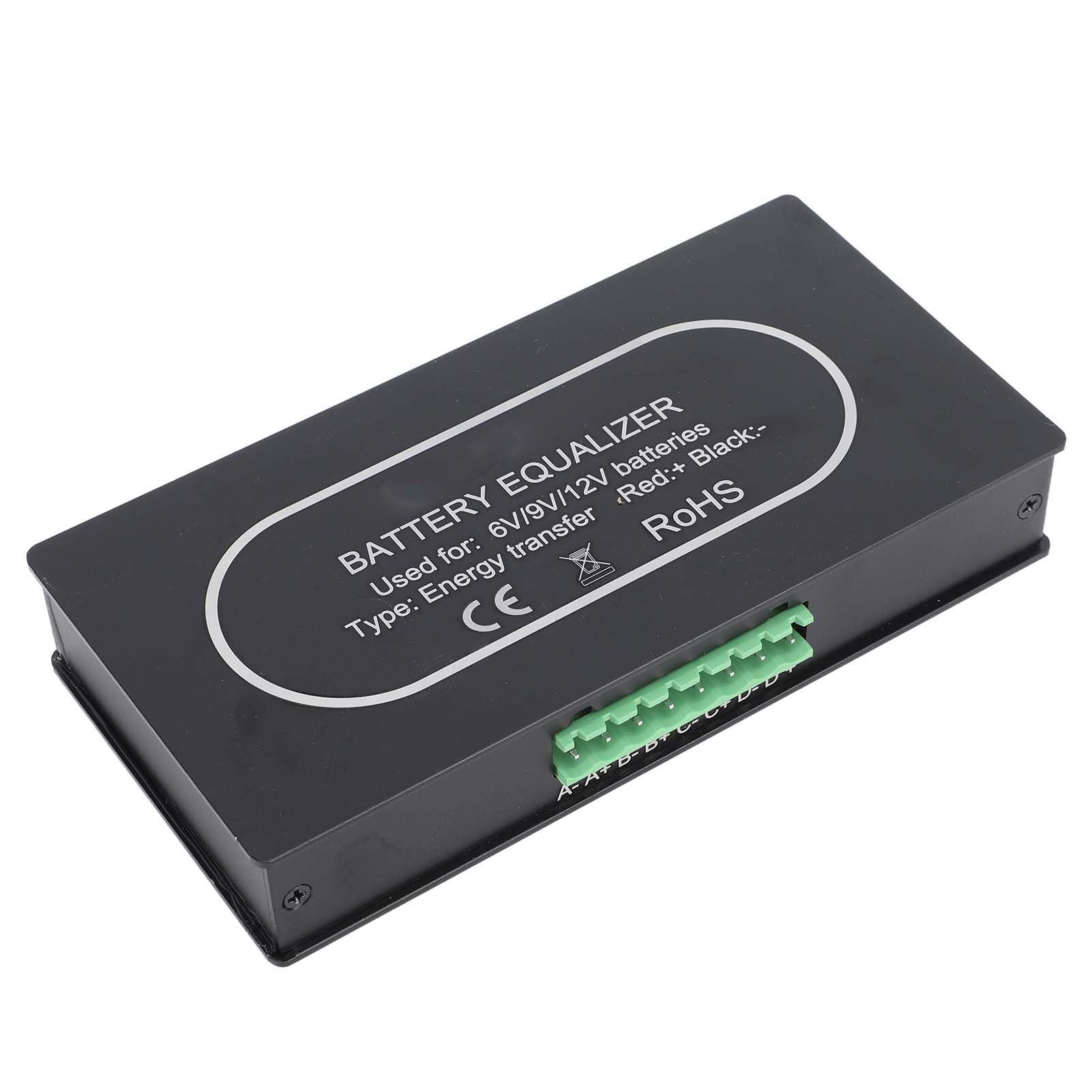 FTVOGUE Batterie-Equalizer, 48 V, Spannungsregler, Balancer, Aluminiumlegierung, 0 Bis 10 A, Verpolungsschutz für Auto, Boot, Solaranlage mit 4 X 6 V, 9, 12 Batterie-Setup
