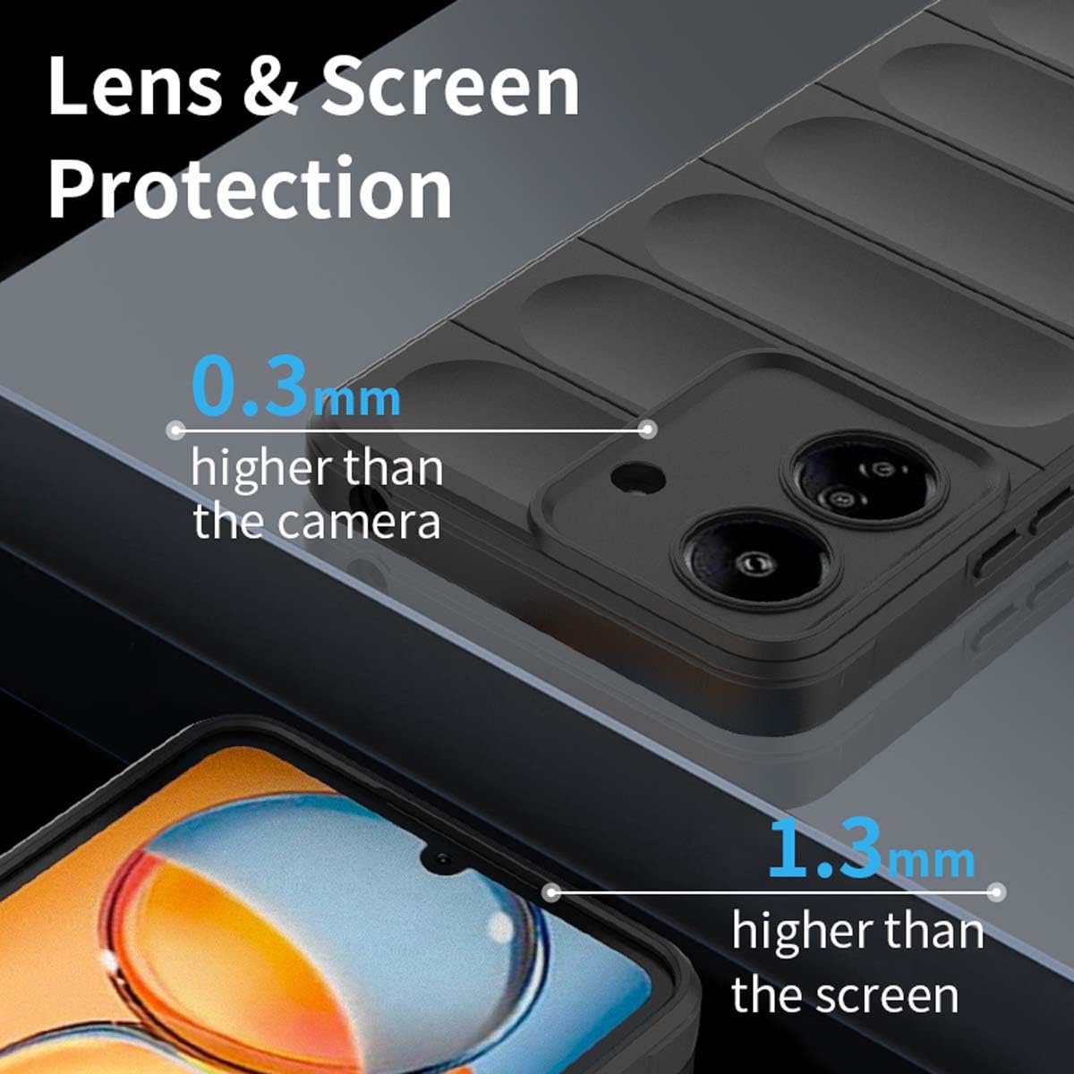 GOKEN Cover Per Xiaomi Redmi 13C / Poco C65 – Custodia A Gradiente In TPU E Vetro Temperato - 2