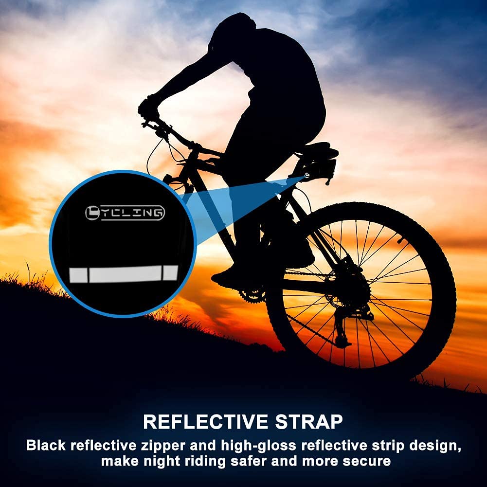 Bolsa for sillín de Bicicleta, Impermeable y Reflectante, 0,8 l