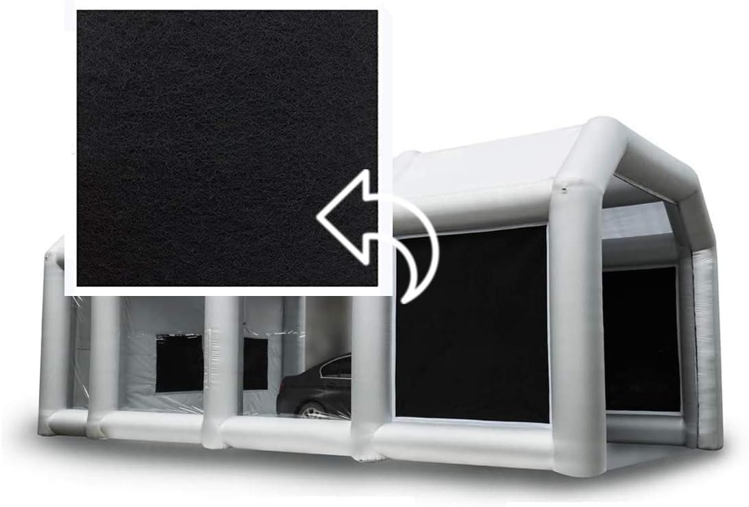 Orionet 2pcs Oversized Activated Carbon Cottons Replacement for Orionet 28X15X10Ft Inflatable Spray Paint Booth