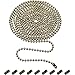 Shappy 3,2 mm Durchmesser Perlenkette Verlängerung mit Stecker, 10 Fuß Perlen Rollenkette mit 10 Passenden Anschlüssen (Bronze B)