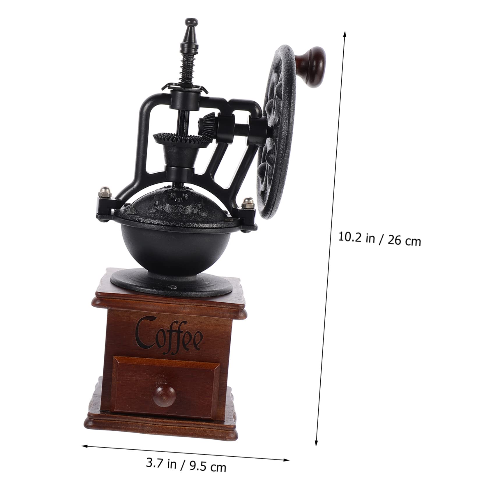 COLLBATH Macinino per Macinare Chicchi Design a Cono Caffè Manuale Vintage Portatile in Legno e Ferro per Campeggio e Viaggio