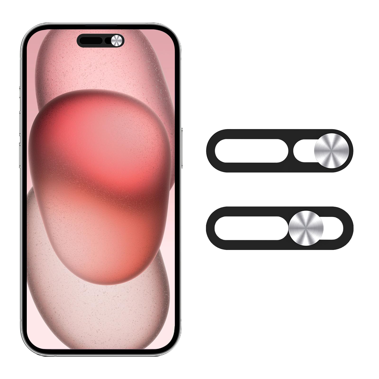 MakLuen Phone Camera Cover,Webcam Cover Compatible for Phone 14 Pro/14 Pro Max/15/15 Plus/15 Pro/15 Pro Max,Protect Privacy and Security,Not Affect